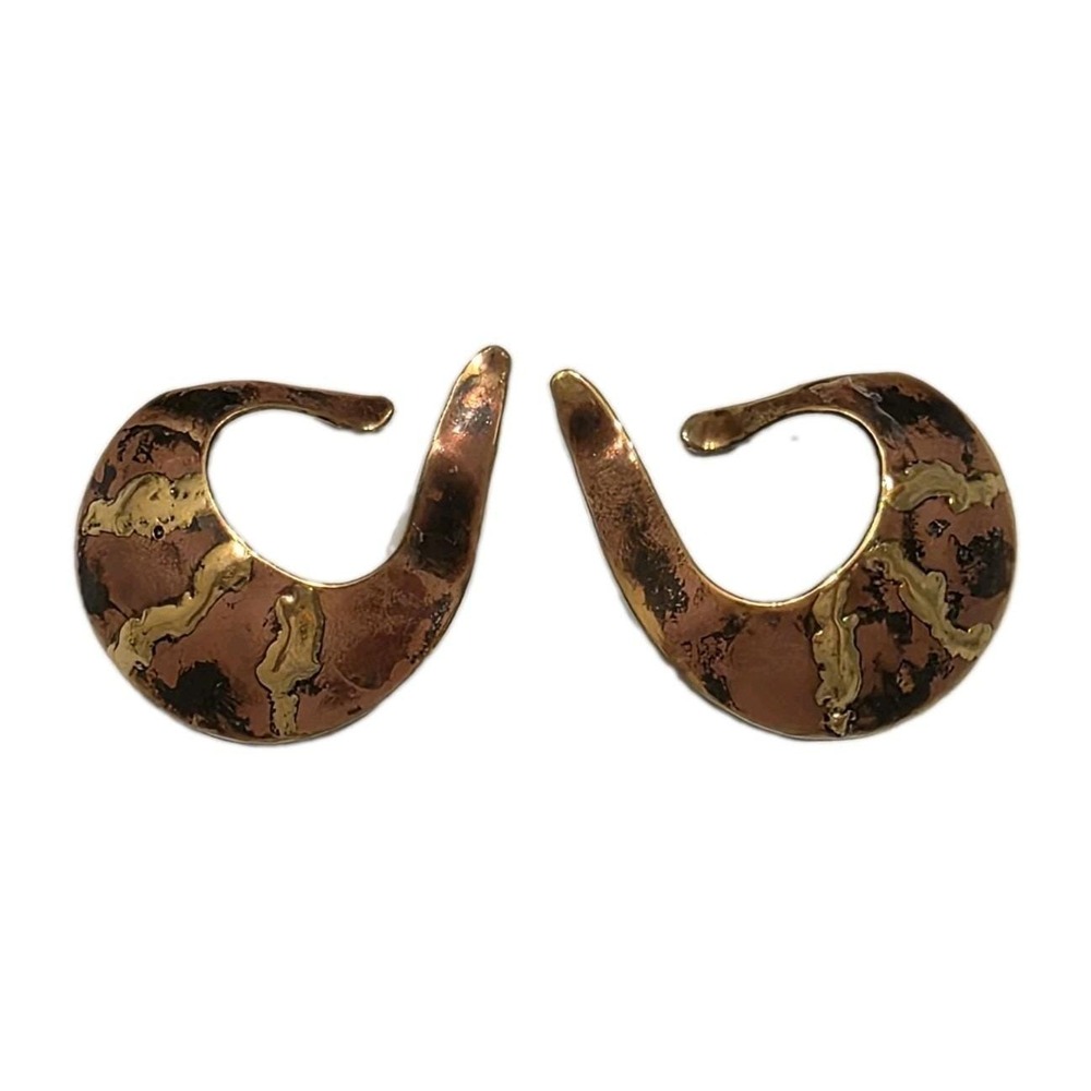 Vintage RAL Brutalist Mixed Metal JewelryEarrings